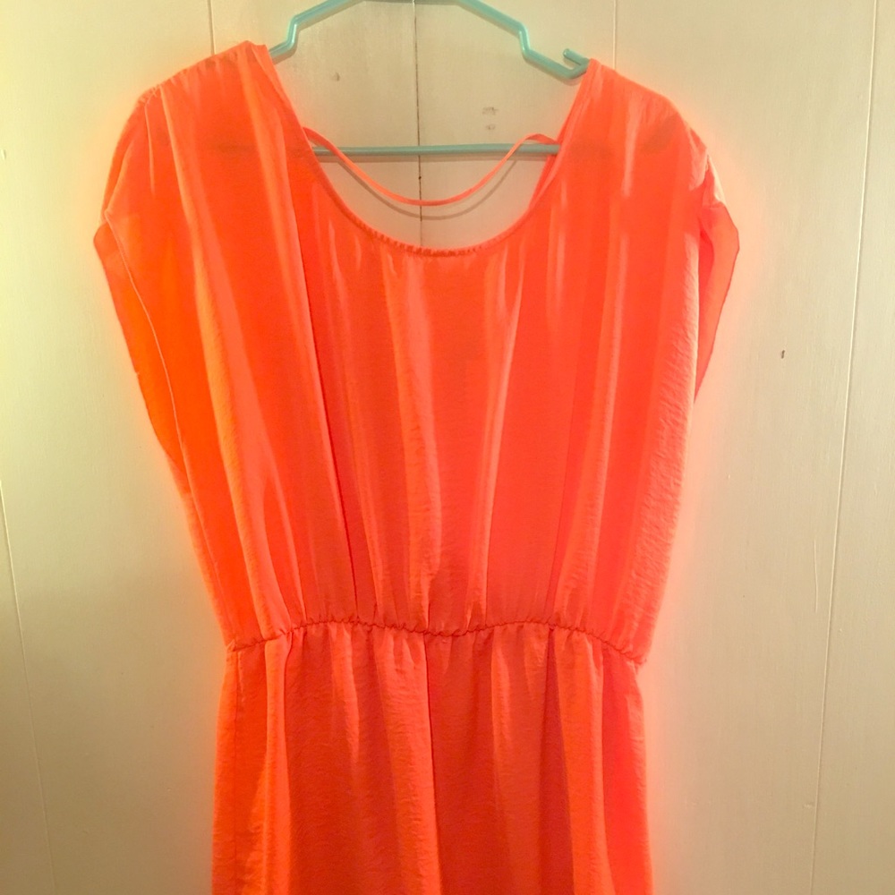 Bright orange dress